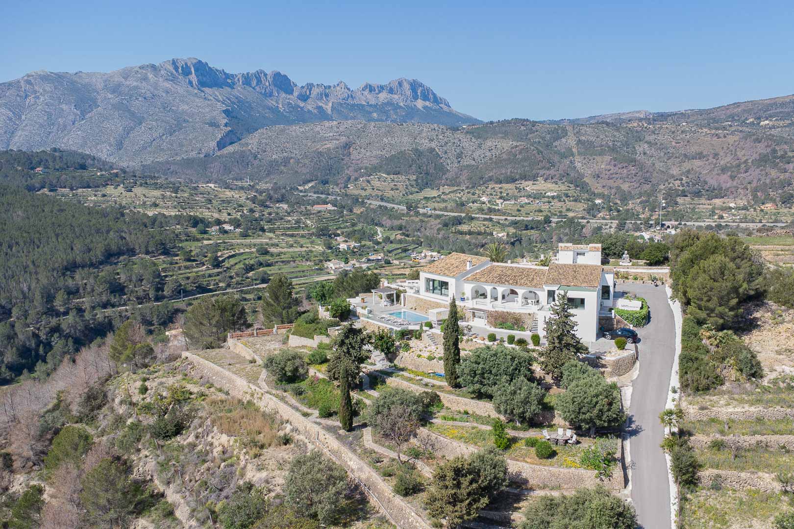 Vista aérea de la propiedad