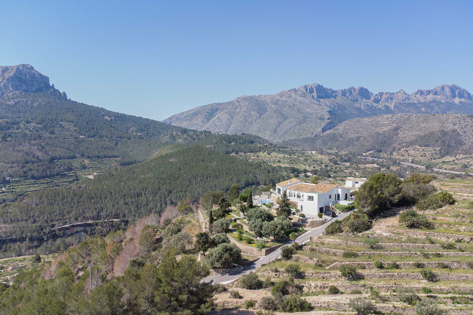 Vista aérea de la propiedad