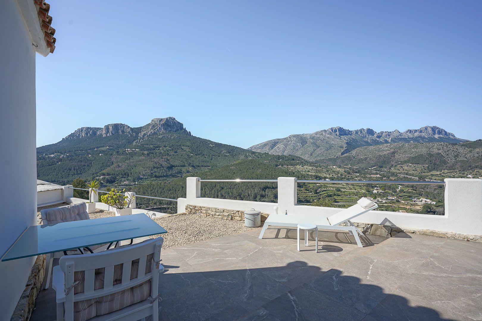 Terraza con vistas a la montaña