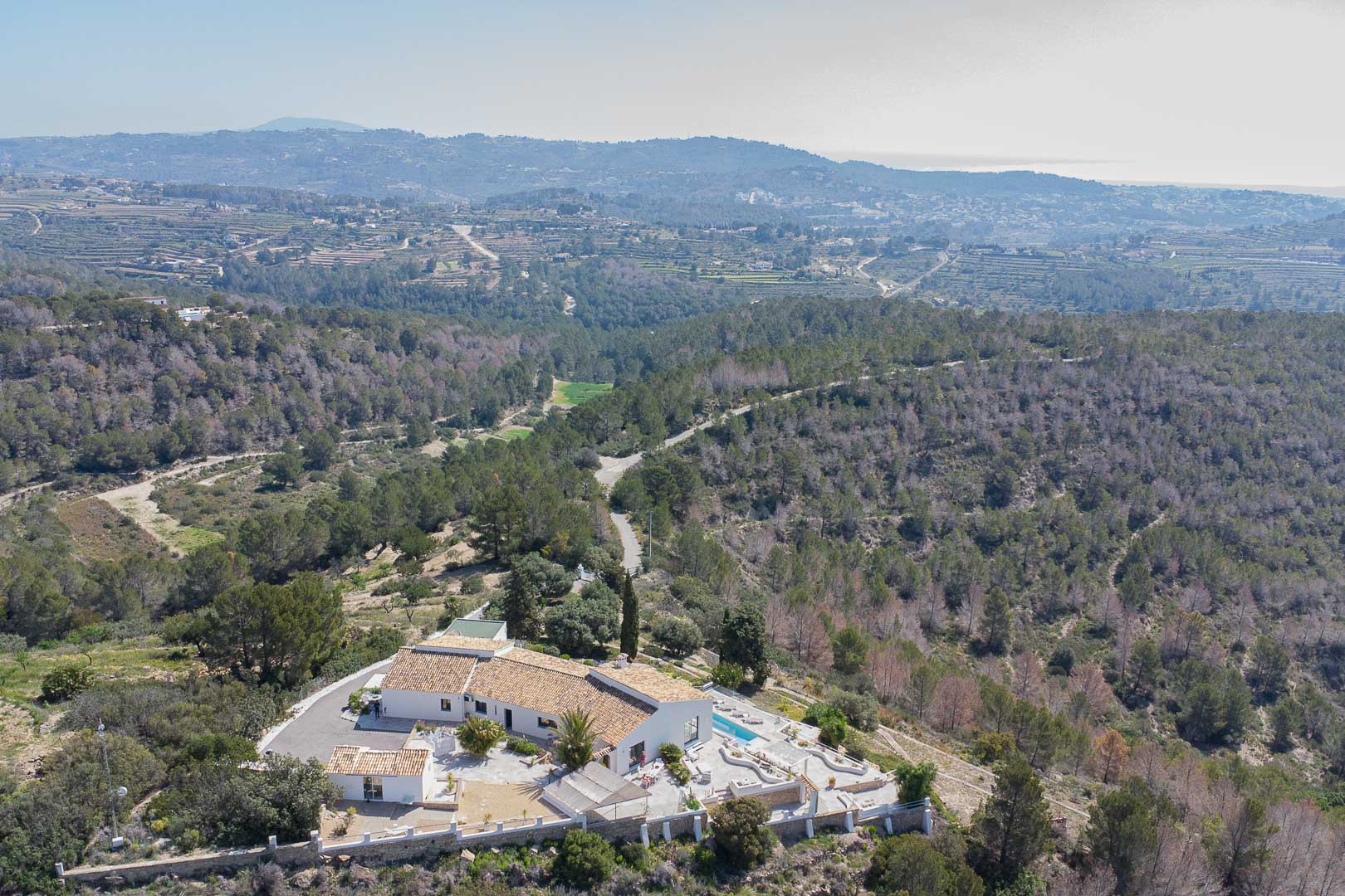 Vista aérea de la propiedad