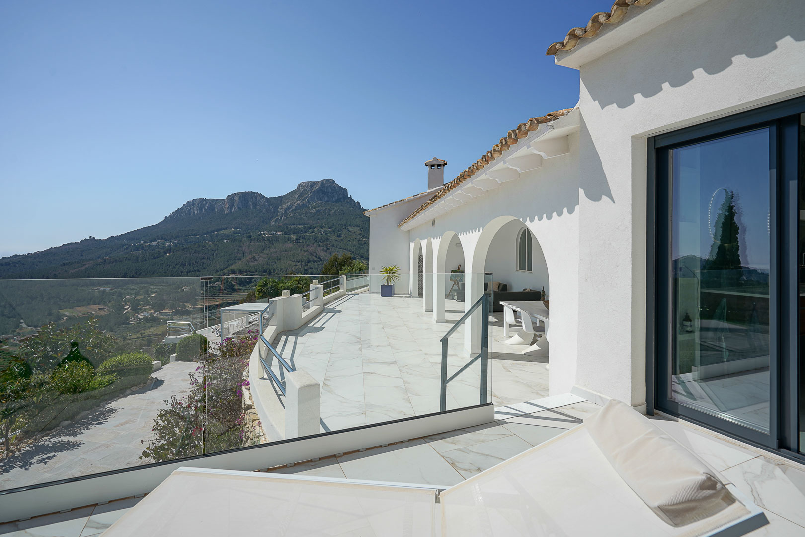 Terraza con vistas a la montaña