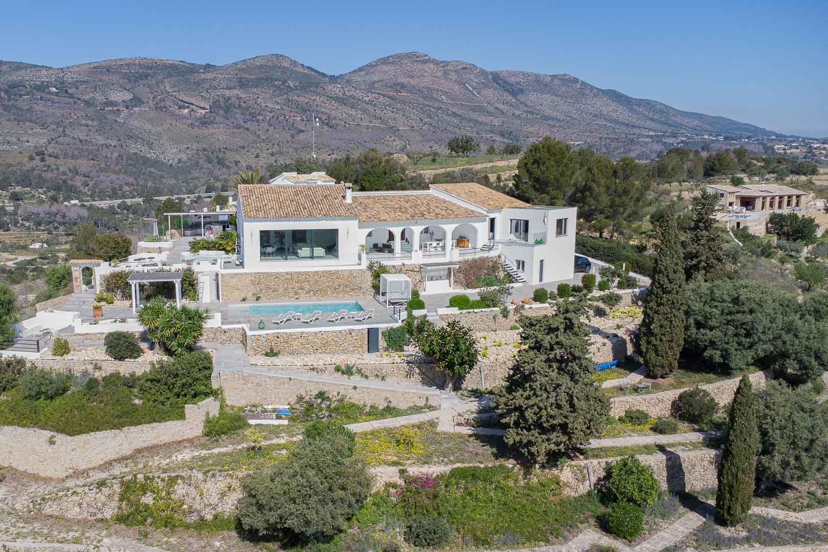 Vista aérea de la villa