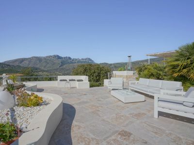 Terraza con vistas a la montaña