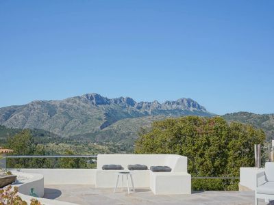 Terraza con vistas a la montaña