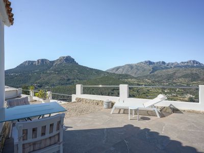 Terraza con vistas a la montaña