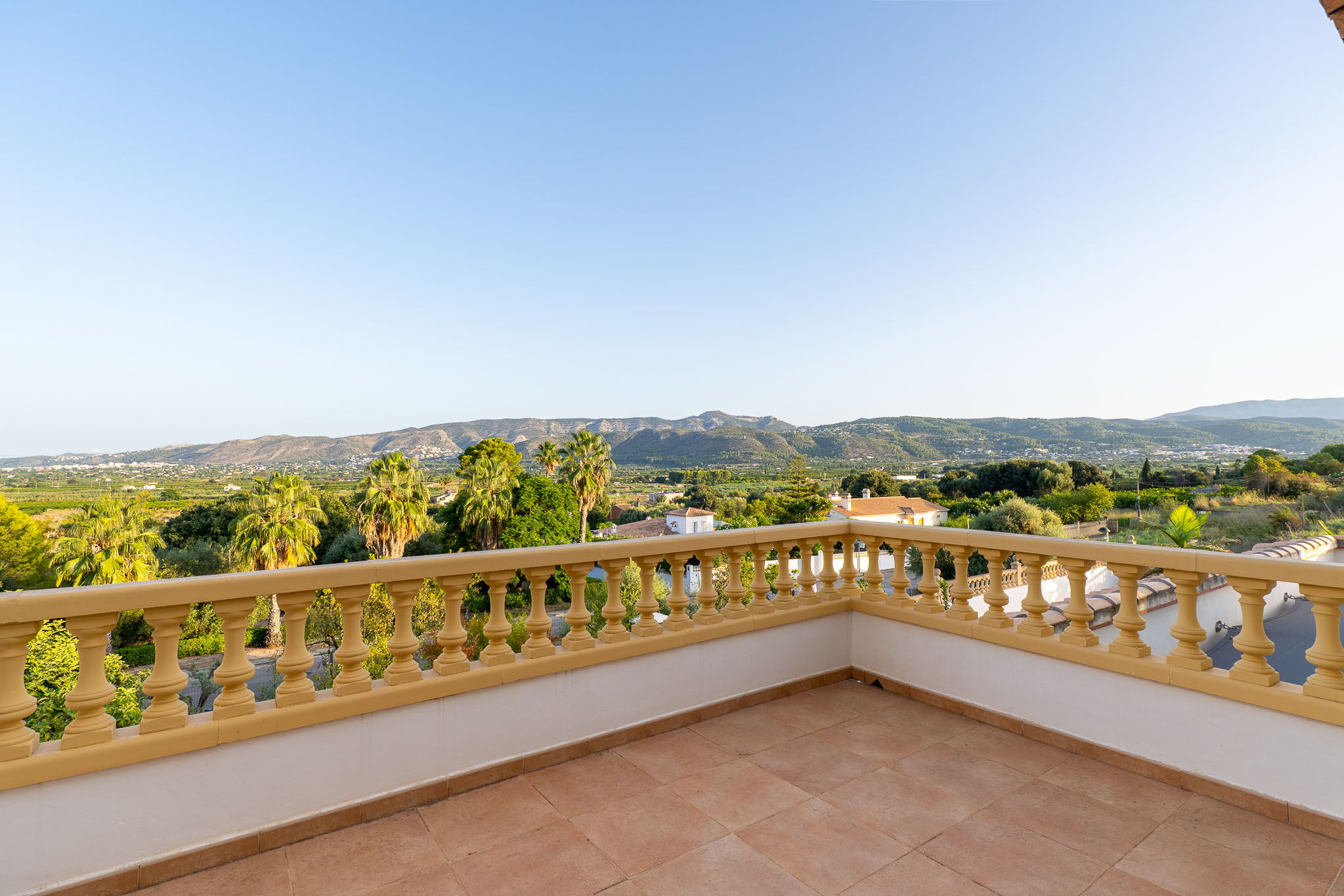 Terraza con vistas a la montaña