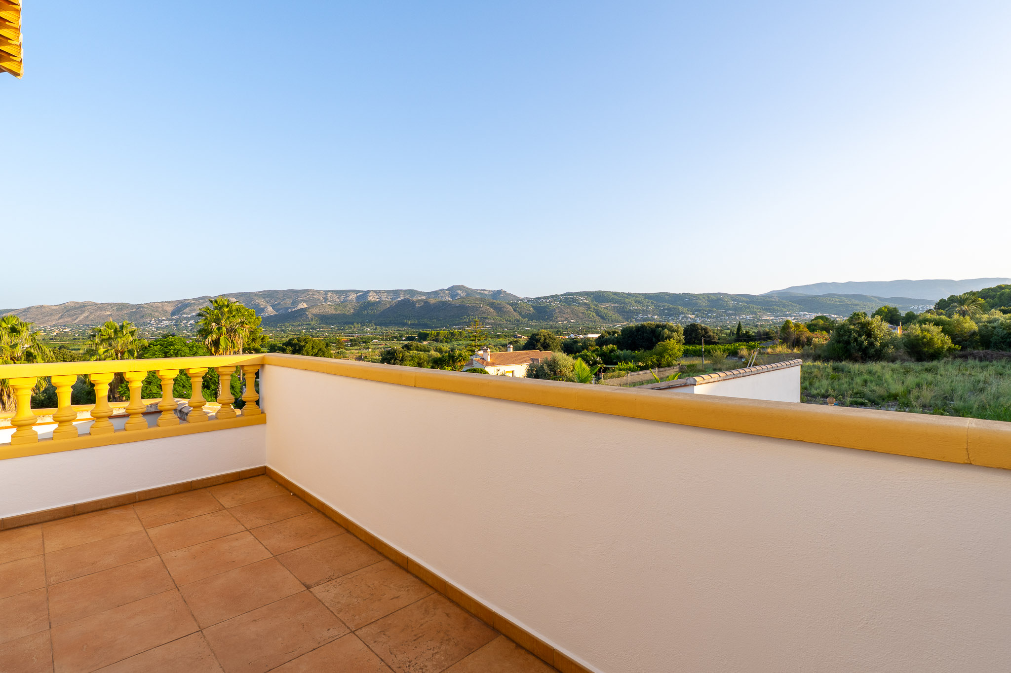 Terraza con vistas a la montaña