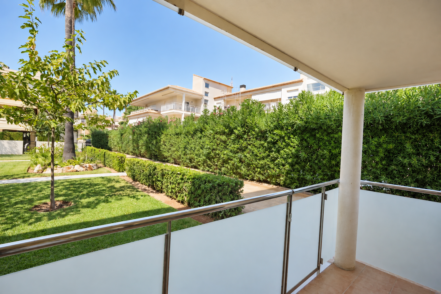 Terraza con vistas al jardín
