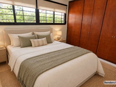 Dormitorio con armarios empotrados