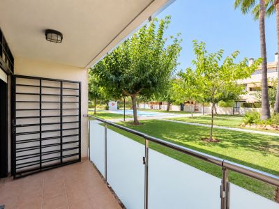 Terraza con vistas al jardín