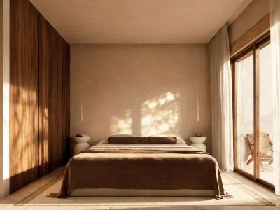 Dormitorio con acceso a terraza