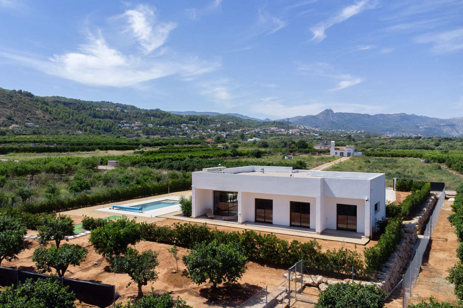 Vista aérea de la villa