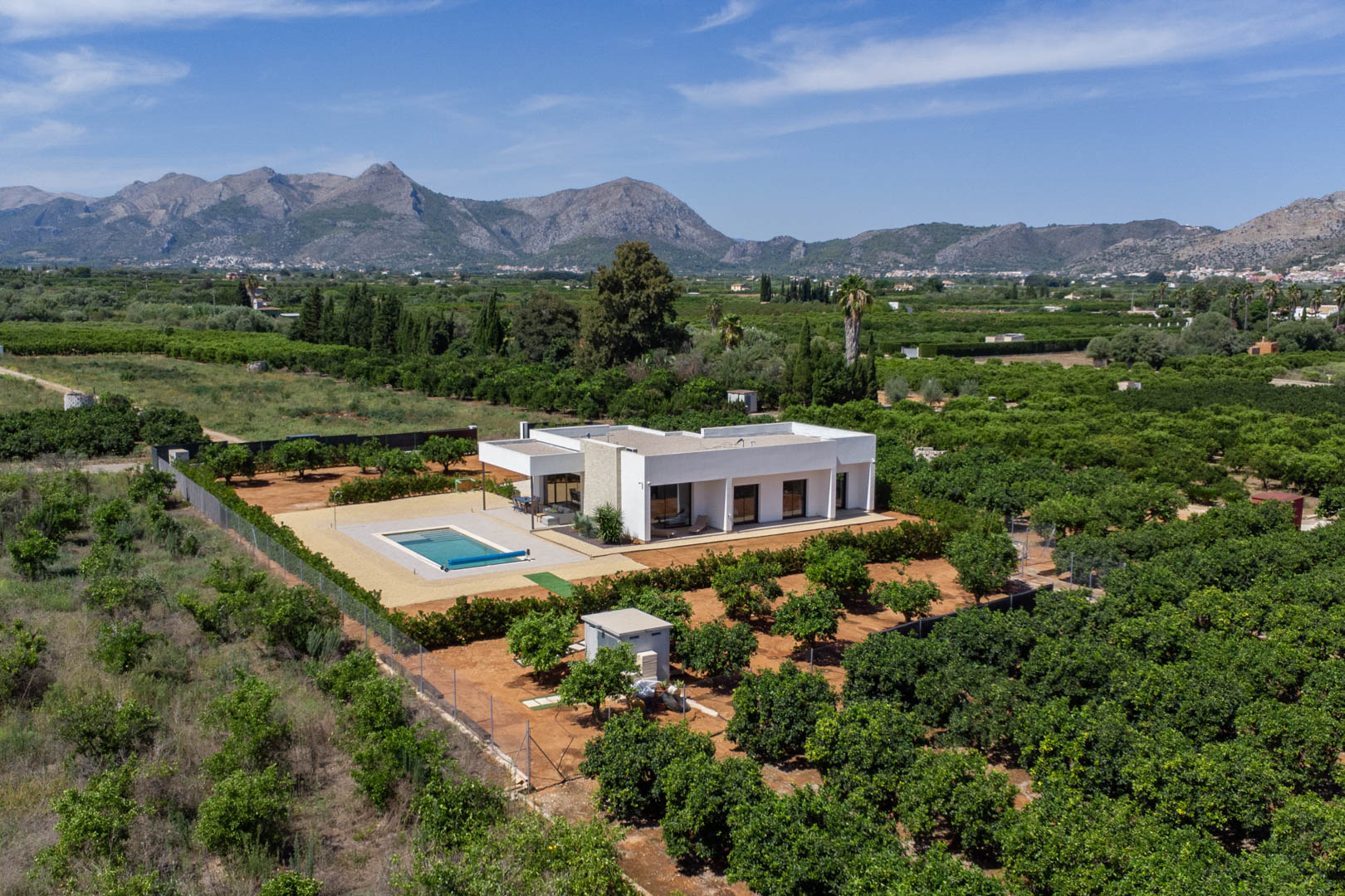 Vista aérea de la villa