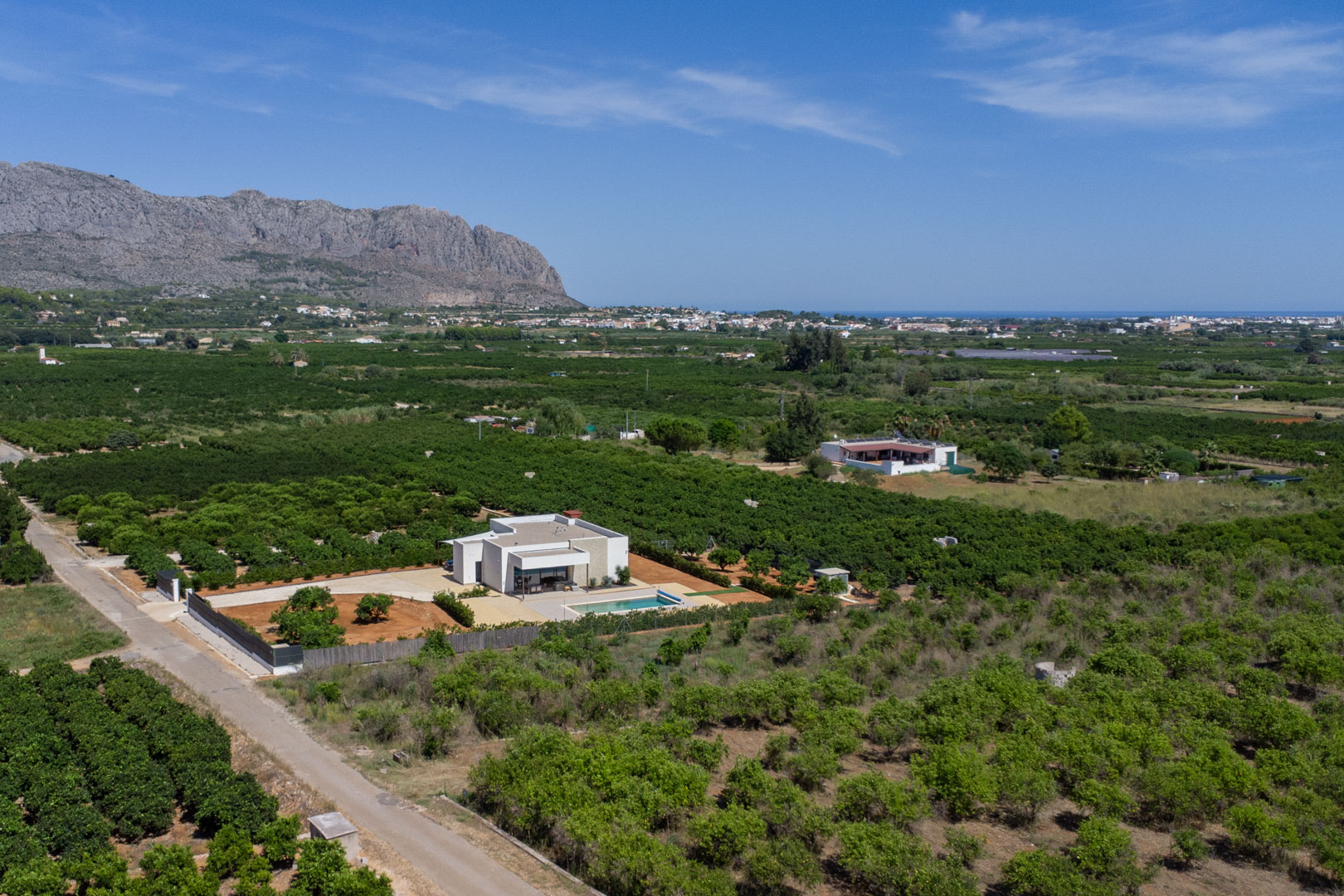 Vista aérea de la villa