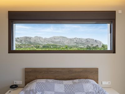 Dormitorio con vistas a la montaña