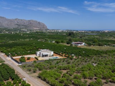 Vista aérea de la villa