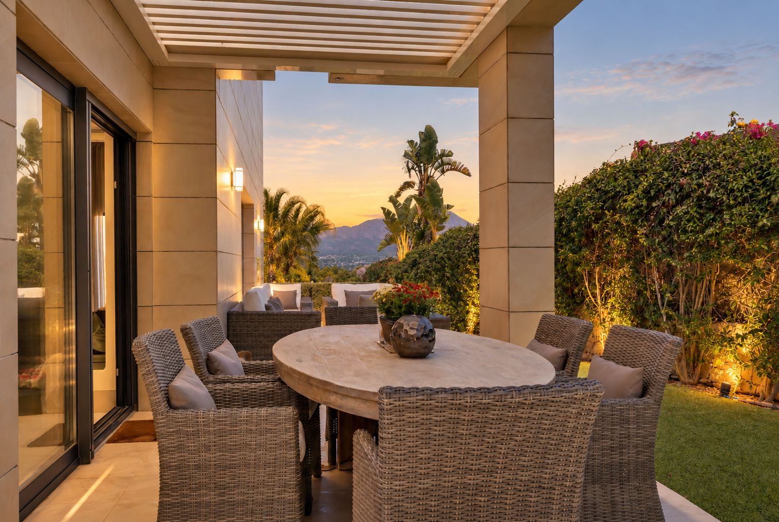 Terraza con vistas a la montaña