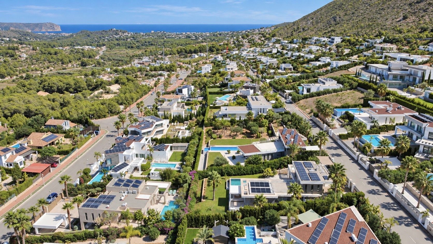 Vista aérea de la zona residencial