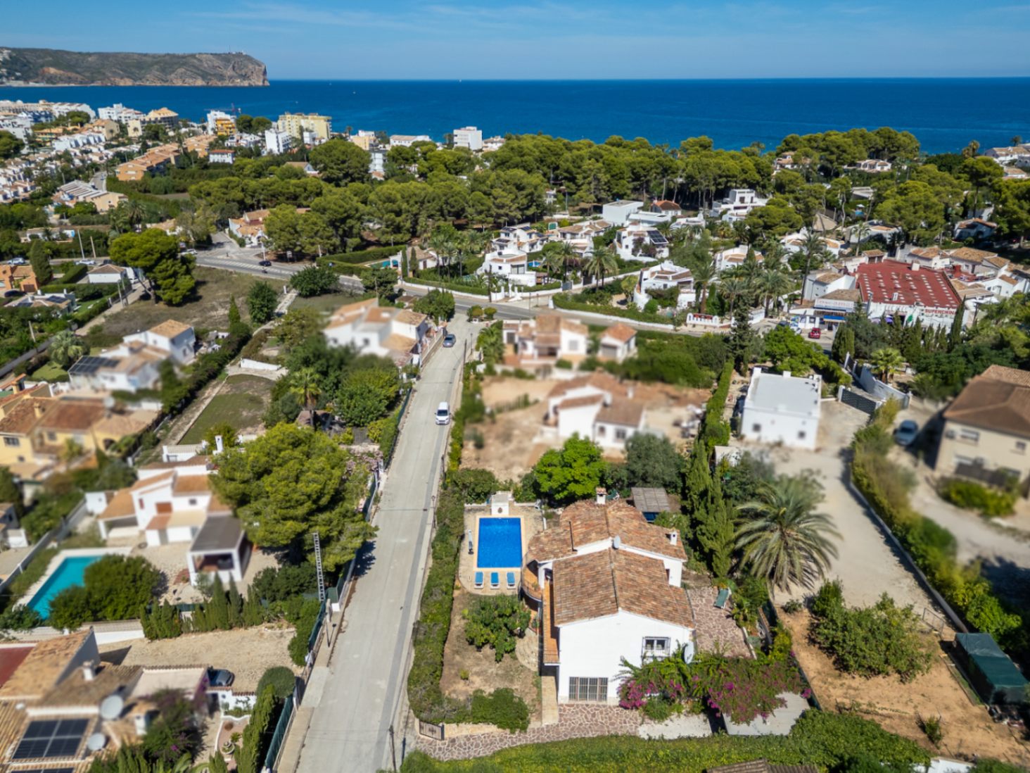 Vista aérea de la propiedad
