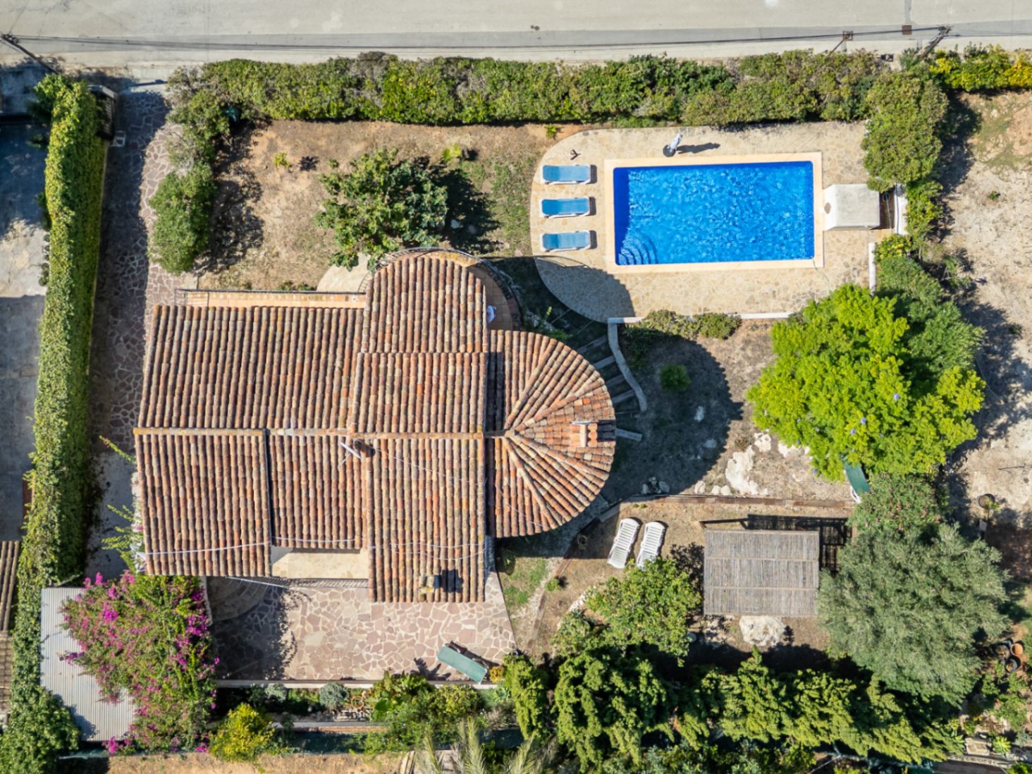 Vista aérea de la propiedad
