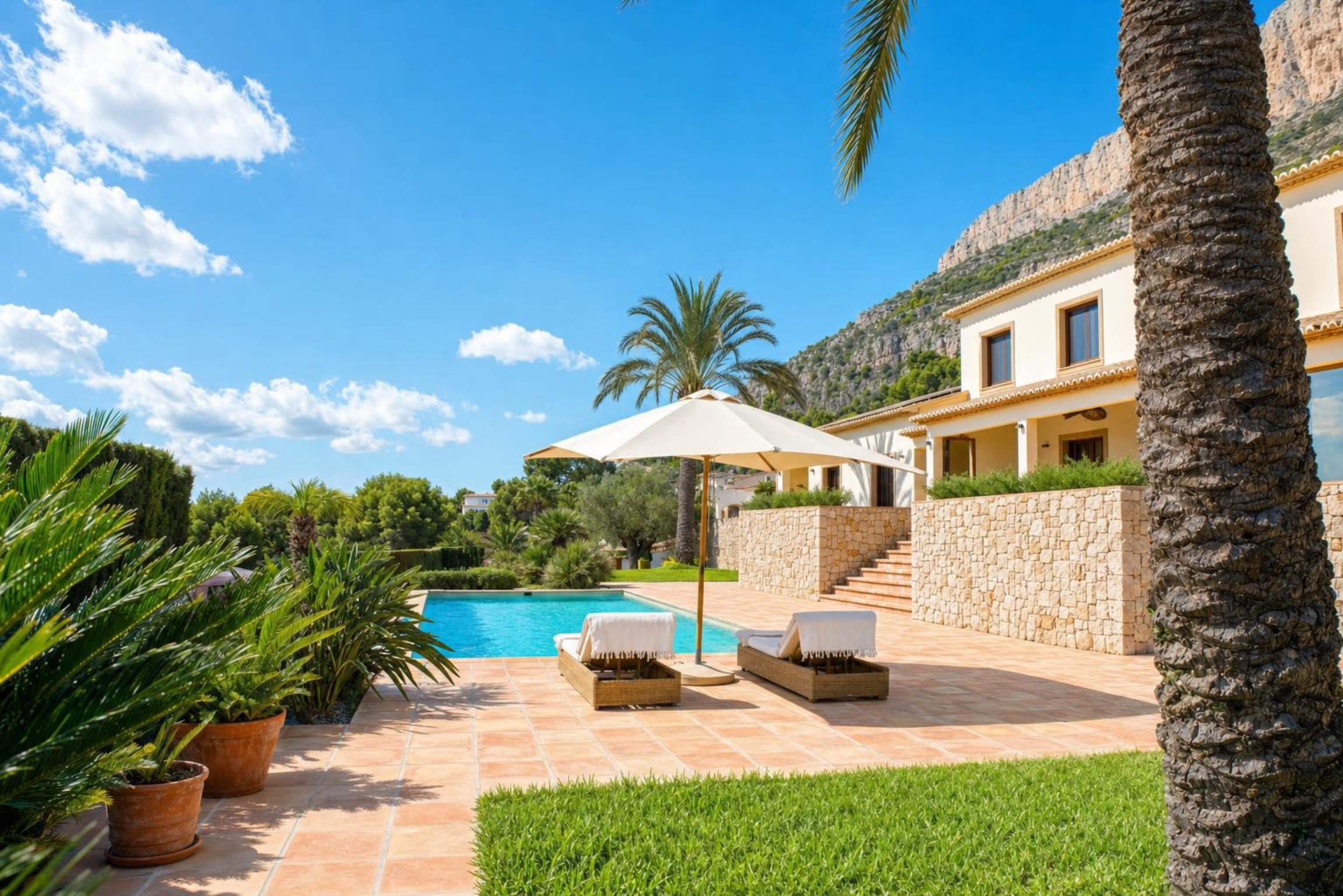 Villa elegante en venta en Jávea, al pie del Montgó, con vistas espectaculares