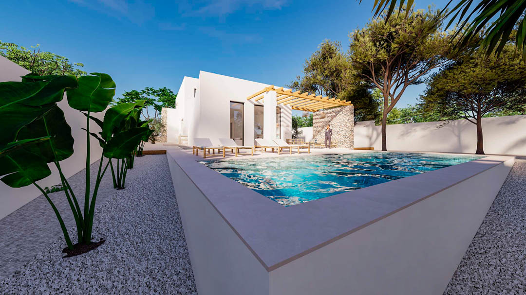 Piscina y terraza
