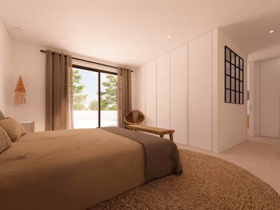 Dormitorio con acceso a terraza
