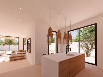 Cocina abierta y salón