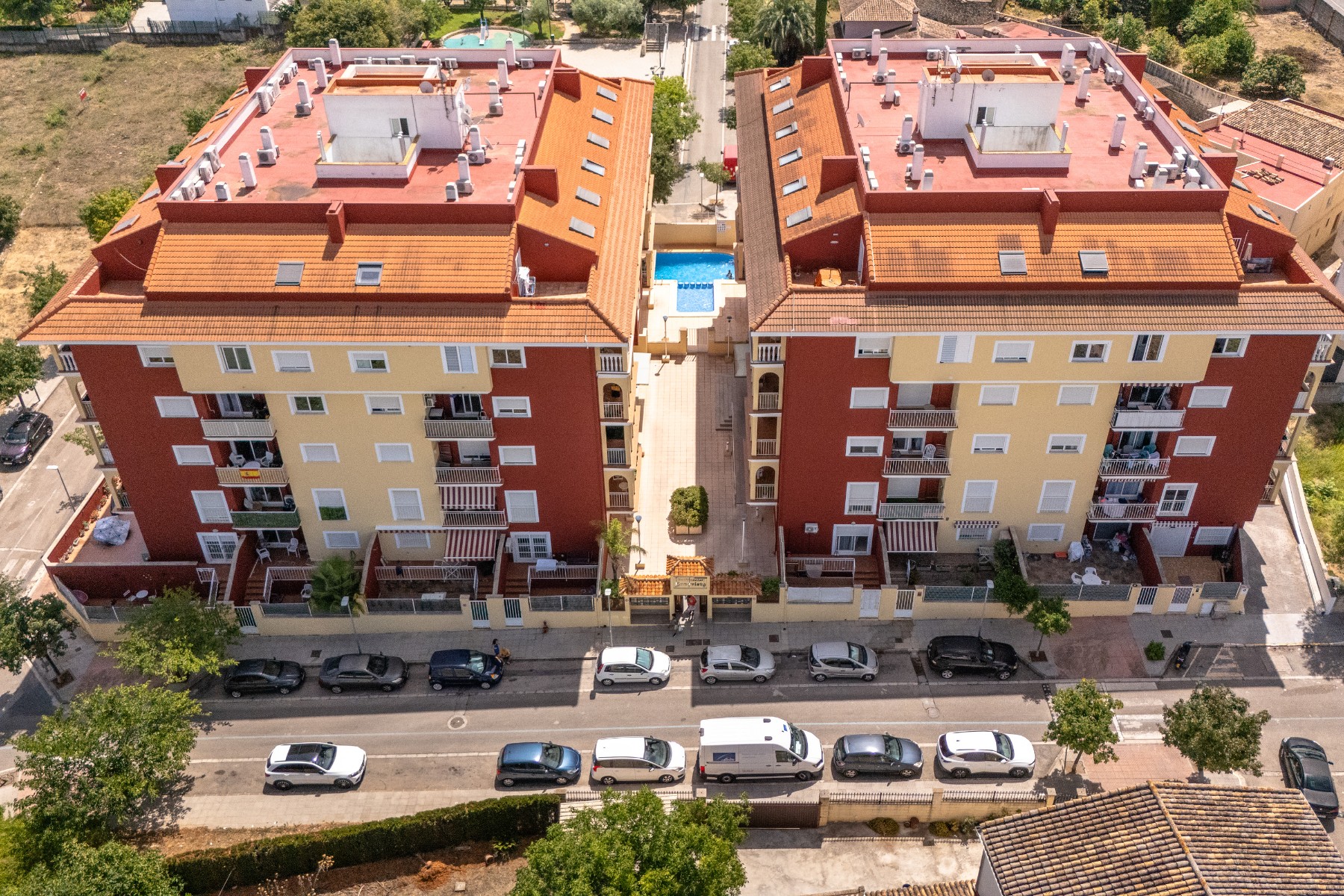 Vista aérea del complejo residencial