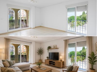 Salón con acceso al balcón