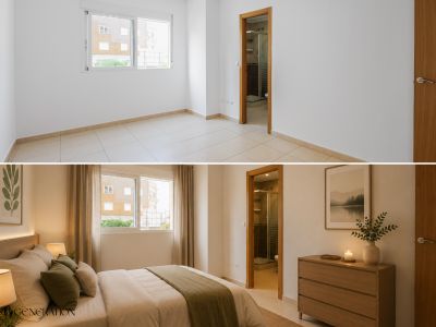 Dormitorio con baño en suite