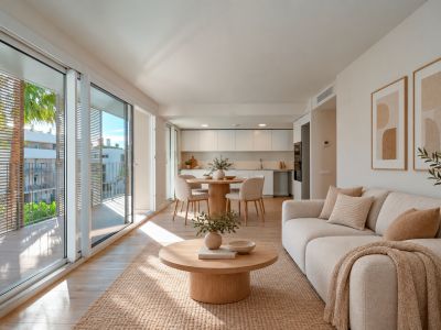 Salón y cocina abierta