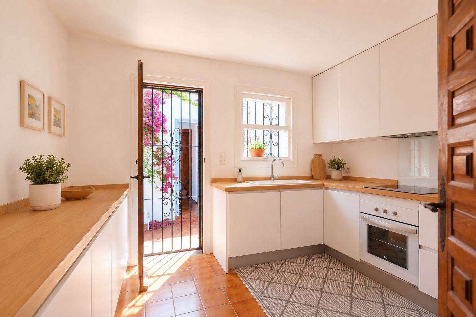 Cocina con acceso al exterior
