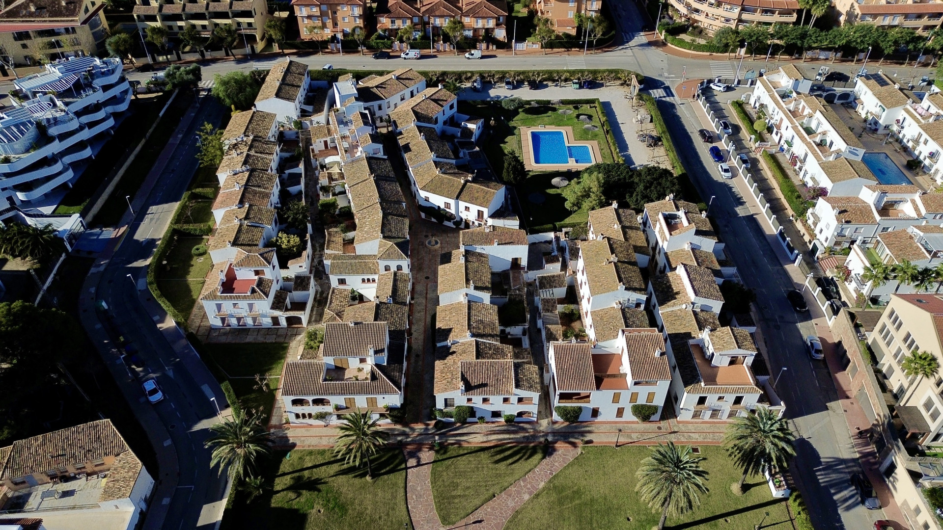 Vista aérea del complejo residencial