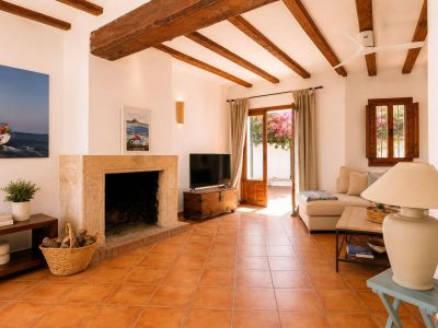 Salón con chimenea