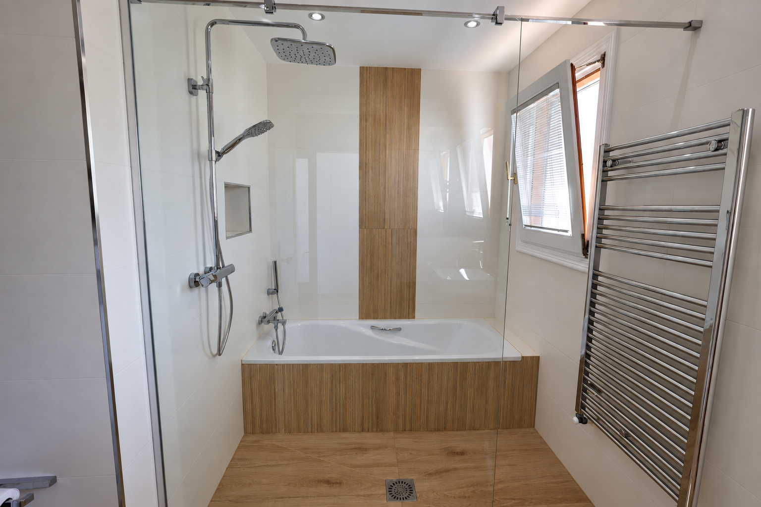 Baño con bañera y ducha
