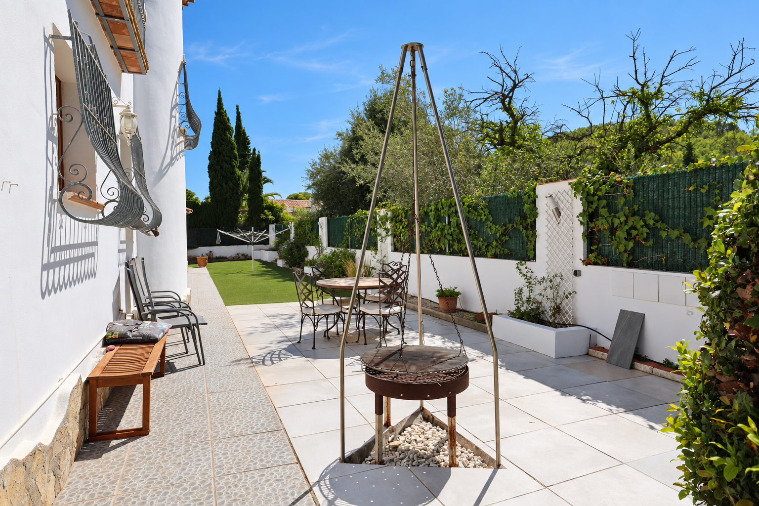 Terraza y jardín
