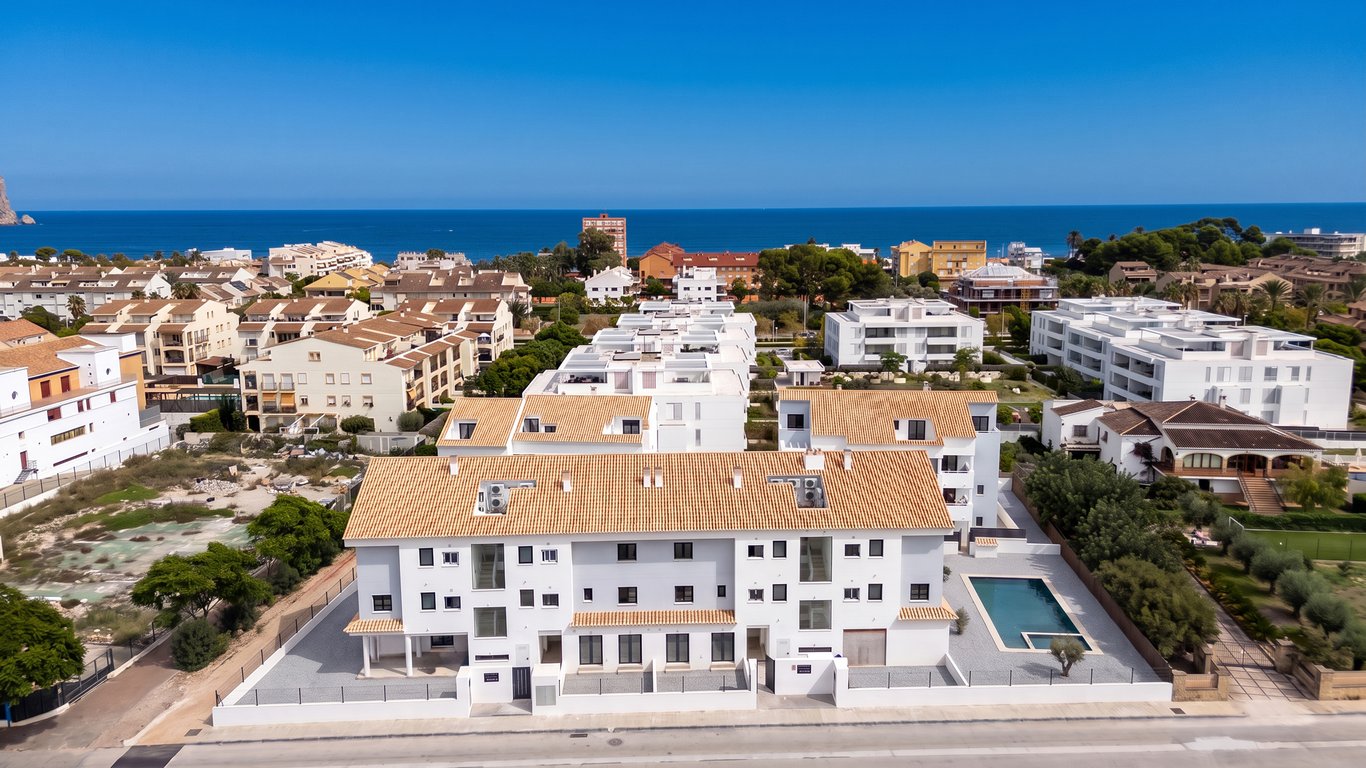 Vista aérea del complejo residencial