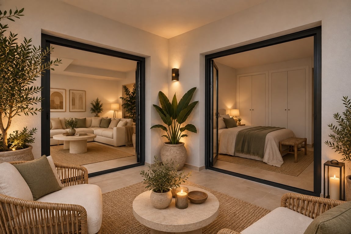 Terraza con acceso al interior