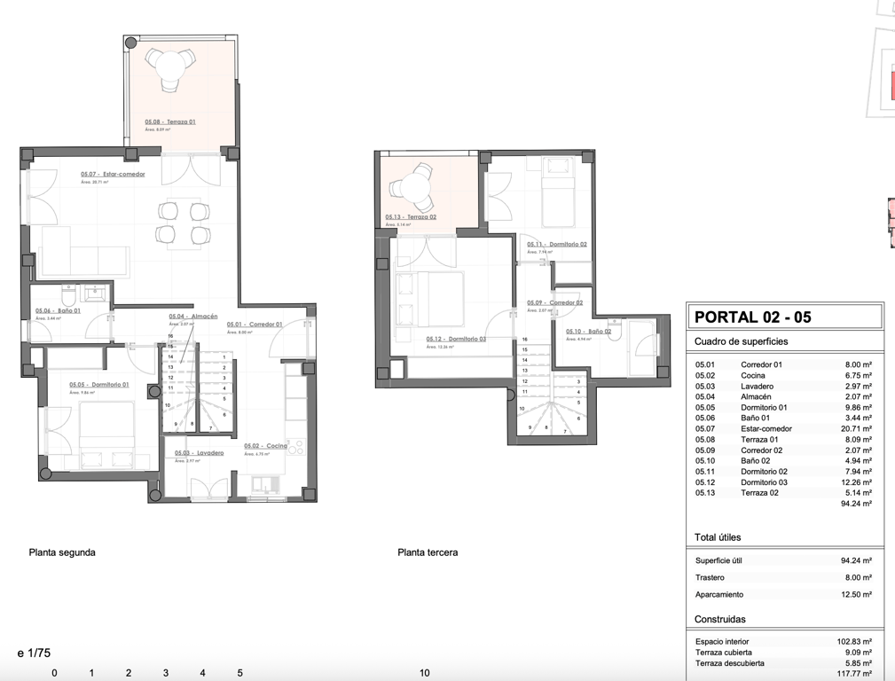 Plano de distribución del apartamento