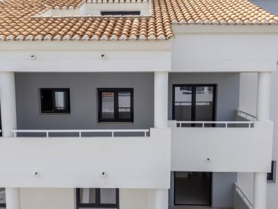 Fachada del edificio con terrazas