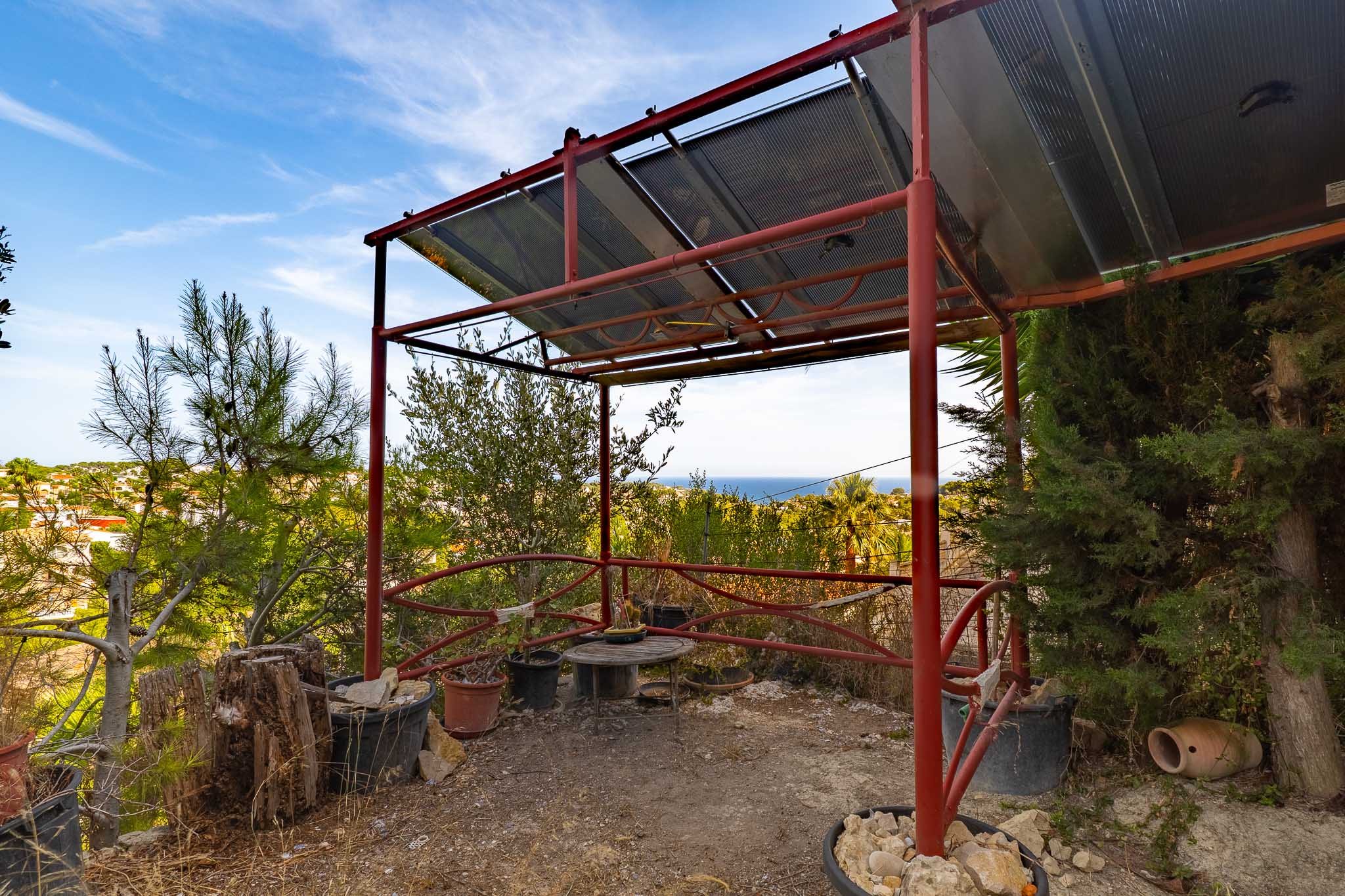 Pérgola con vistas al mar