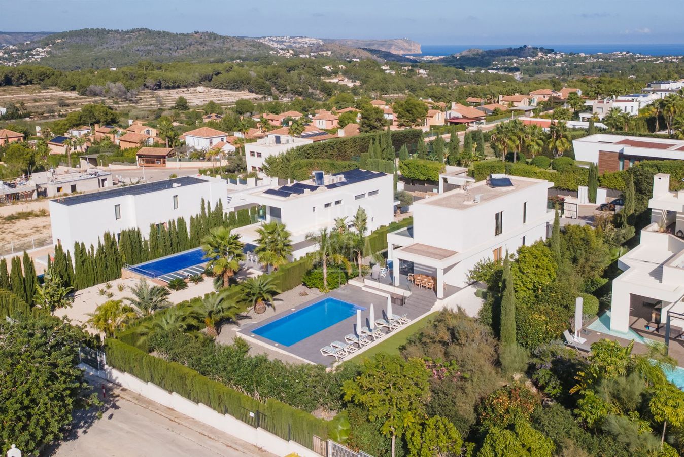Vista aérea de la villa
