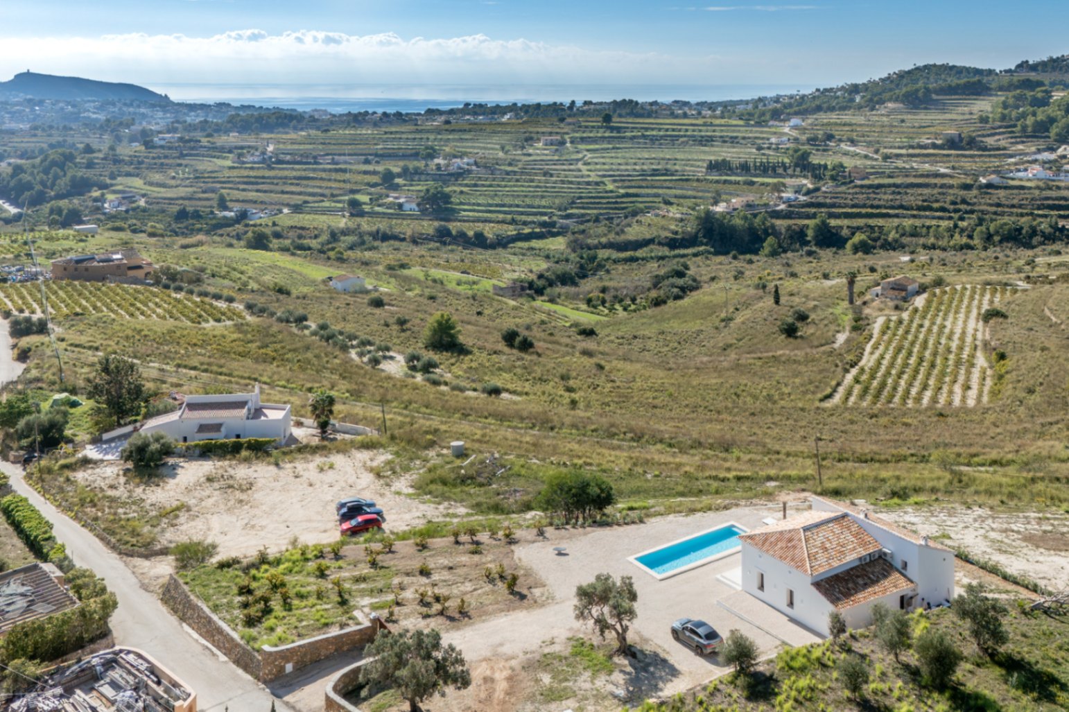 Vista aérea de la propiedad