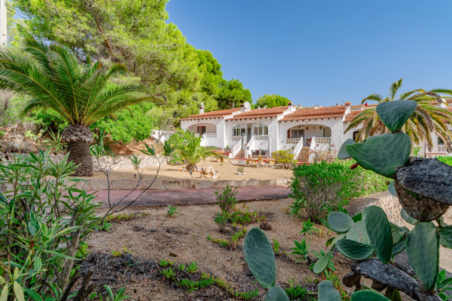 Exterior y jardín del bungalow