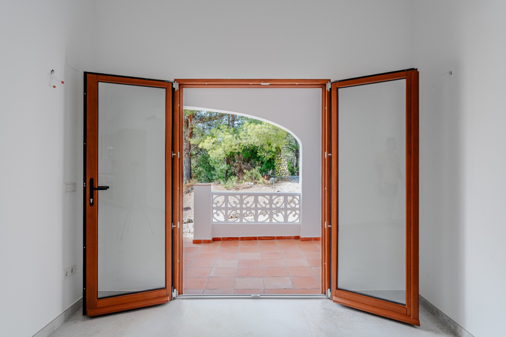 Acceso a la terraza cubierta