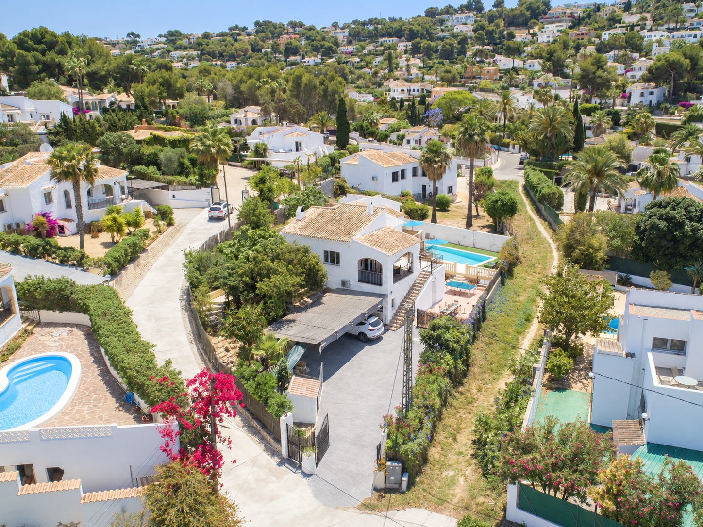 Vista aérea de la villa