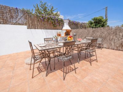 Terraza con barbacoa