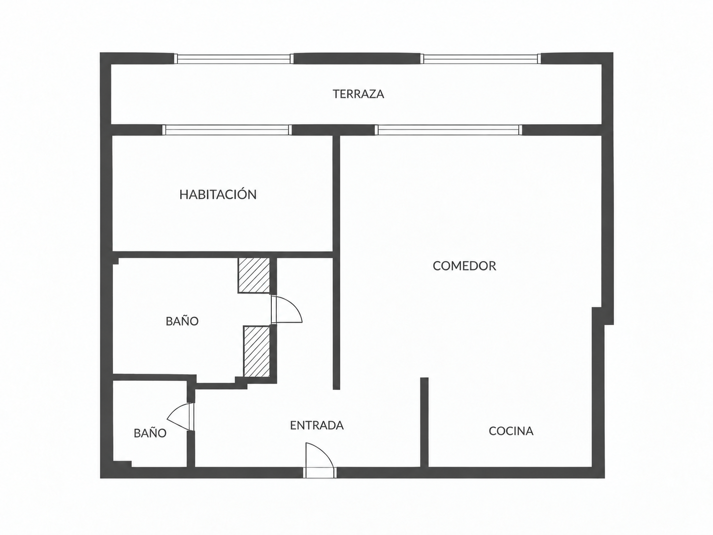 Plano de distribución del apartamento