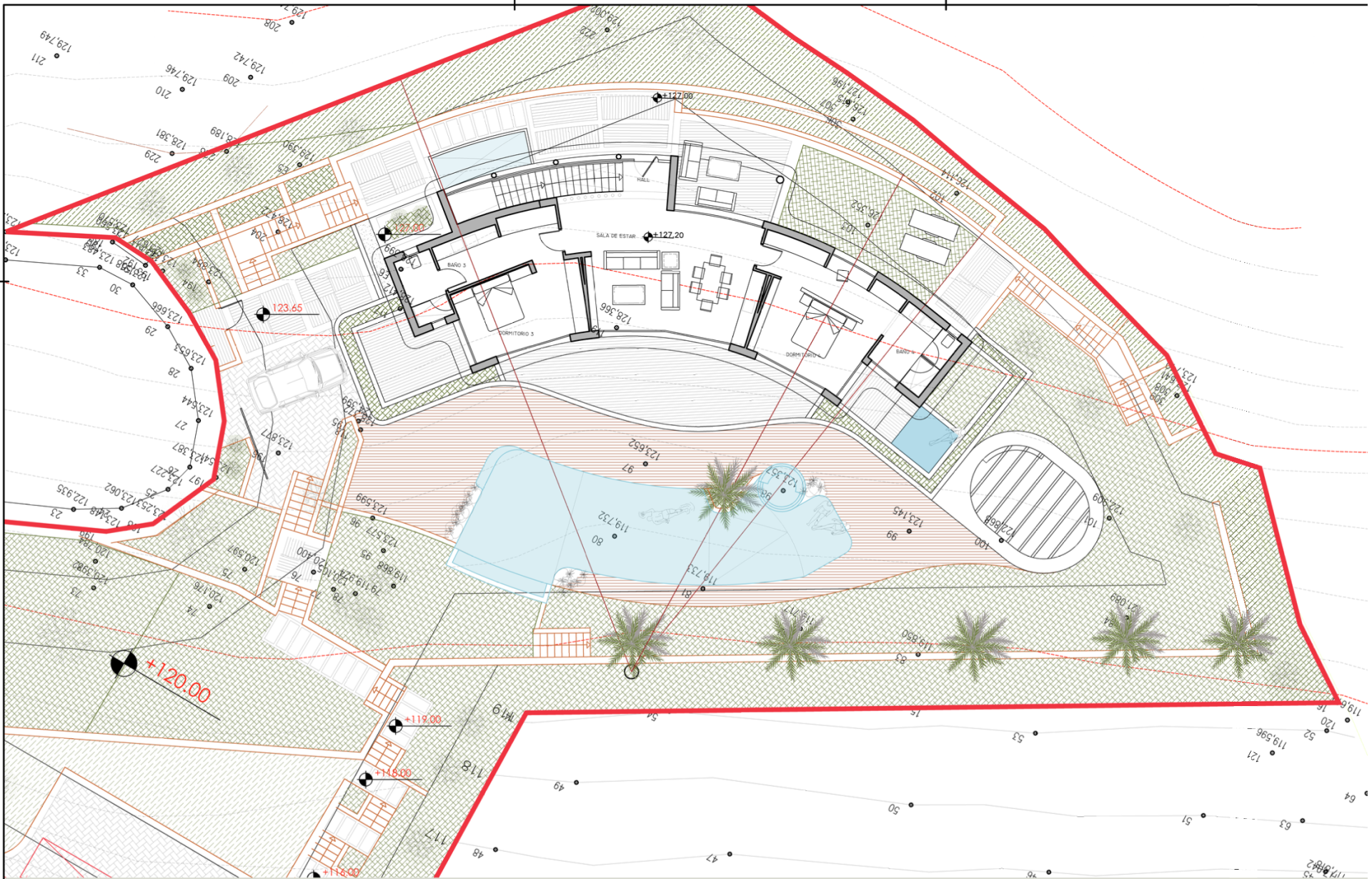 Plano de planta y parcela